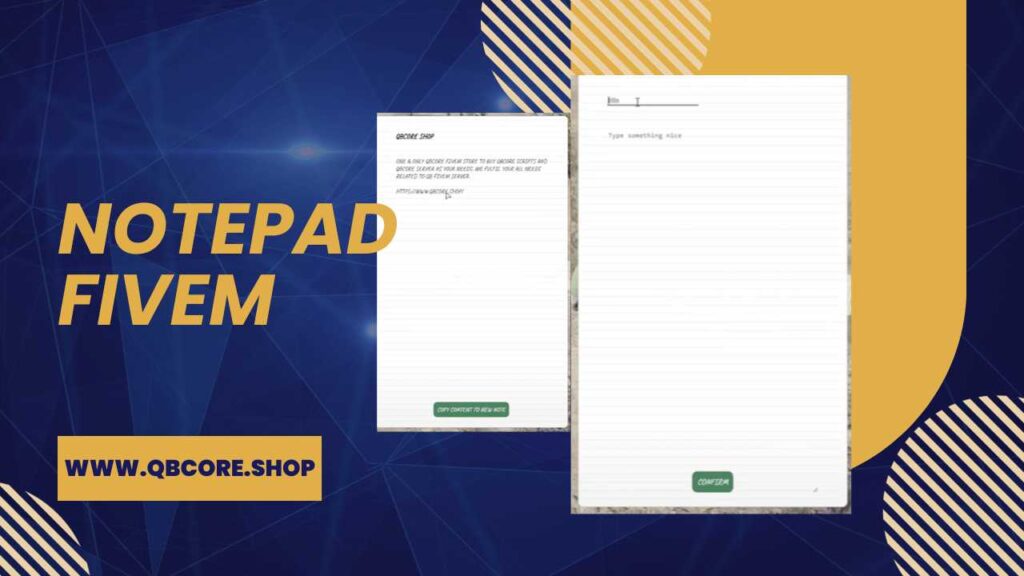 Notepad fivem qbcore script