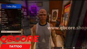 Elevate your Fivem server with Qbcore Tattoo Script, the ultimate tattoo shop experience, including Rcore and D&P tattoos,