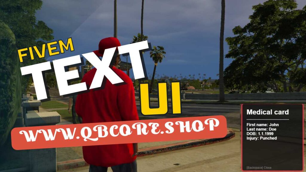 Fivem Text Ui Qbcore Script Fivem Text Ui Qbcore Script